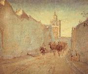 Theodor Esbern Philipsen Street in Tunis Sweden oil painting artist